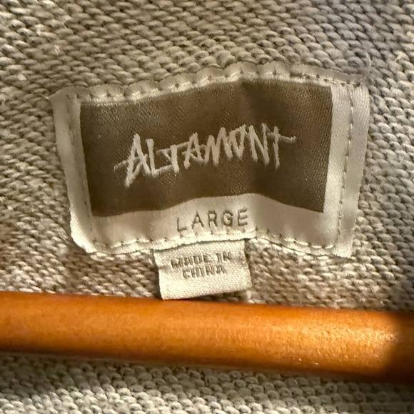 **Altamont Gray Zip-Up Hoodie Sweater – Men’s Large – Vintage** - Picture 3 of 7
